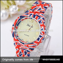 Sport de sport drapeau britannique inspiré vente chaude quartz homme vogue montre